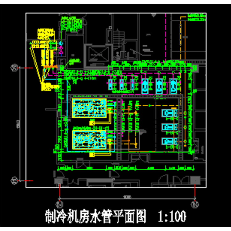 水冷機房水管平面圖