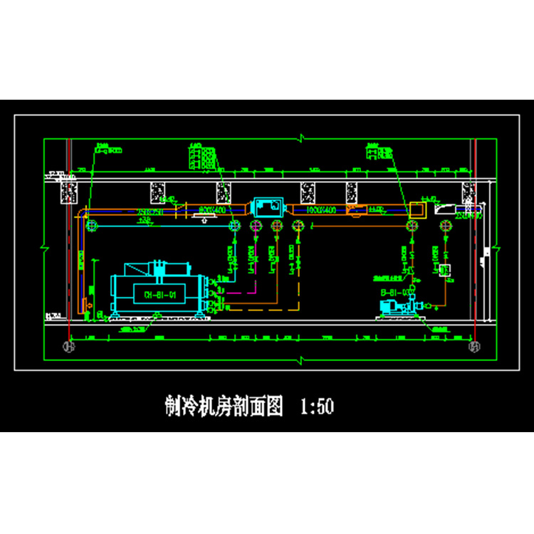 制冷機房剖面圖